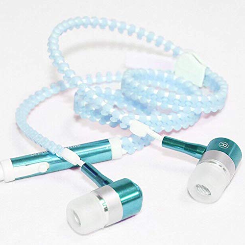 SPRINT4DEALS Wired Earphones with Microphone Headset Stereo Sound Quality Noise Canceling Headphones for Running/Cooking/Gym/Sports (Luminous - Blue)