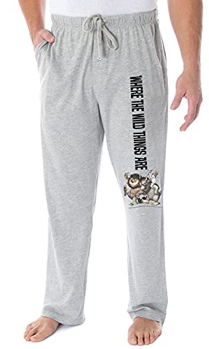 Where The Wild Things Are Book Adult Men's Loungewear Pajama Pants (Large)