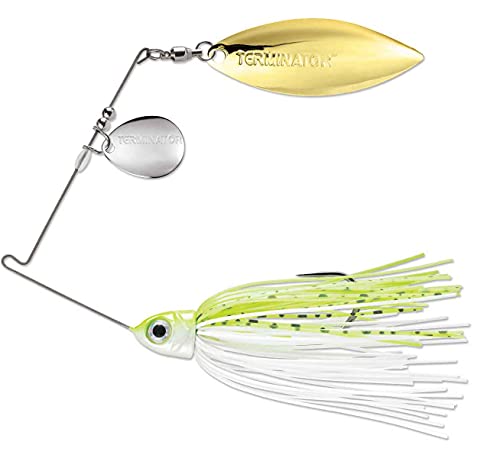 Terminator Pro Series Spinnerbait 1/2 Chartreuse and White Shad