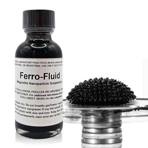 Magnetic Ferrofluid Sample | Science Classroom Supplies | Kids Science Projects | 1oz (30ml) in Amber Glass Bottle