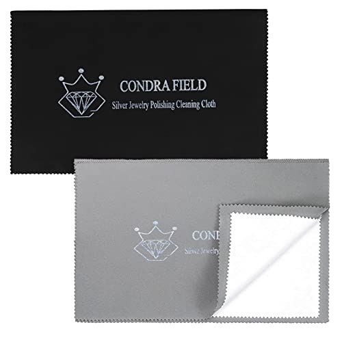 2Pcs Silver Jewelry Polishing Cleaner Cloths Pro Size (11'' x 14''), Silver Jewelry Cleaner Cloth Remove Dirt and Rust.Jewelry Cleaaning Cloth for Sterling Silver