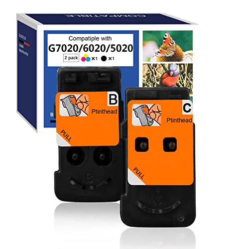 Cocopas Remanufactured printhead use for Canon PIXMA G7020 G6020 G5020 G4270 G3260 G3262 G3270 G2260 G1230 G1220 Replacement Ink cartridges MegaTank Printer Head 8026 8035 Set Combo Pack