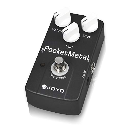 JOYO Metal Distortion Pedal Huge Distortion with Mid Knob for Electric Guitar Effect - True Bypass (Pocket Metal JF-35)