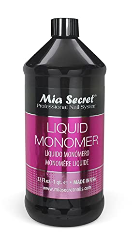 32 oz Mia Secret Liquid Monomer - Professional Acrylic Nail Liquid for Acrylic Powder - EMA monomer - Nail Monomer liquid - ema monomer acrylic nail liquid