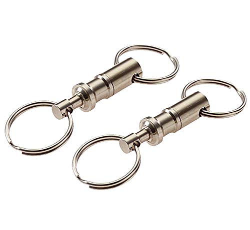 Lucky Line Quick Release Keychain, Nickel-Plated Brass, (70701) - 2 Pack