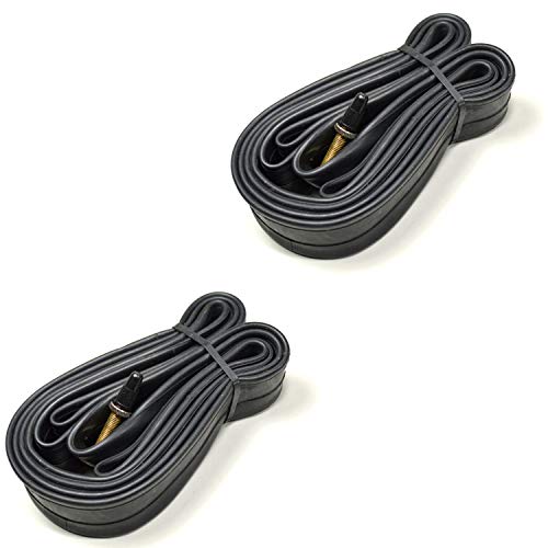 HQRP 2-Pack 700c x 28/38C 28' x 1.1/1 1/8 / 1.2 /- 1 1/4 Presta (French) Valve Bike Bicycle Tire Inner Tube
