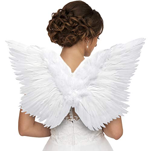 HAPPY PLACE PRODUCTS Angel Wings Costume for Women with Adjustable Straps to Fit Most Sizes | Photo shoot prop, Halloween Costume, Comic-Con