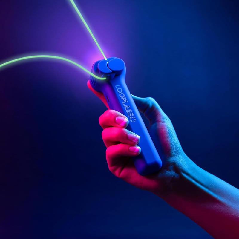 Loop Lasso EVO The Original Glow-in-The-Dark String Shooter Toy, Built-in UV Blacklight, Safe Fun Viral Toy Rope Launcher, Best Kids Gift for Holidays, Christmas Stocking Stuffer for Children
