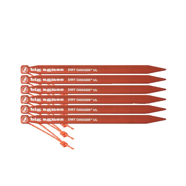 Big Agnes Dirt Dagger Ultra Light Tent Stake, 6.75' (Pack of 6)