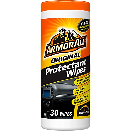 Armor All Original Protectant Wipes by Armor All, Car Interior Cleaner Wipes with UV Protection to Fight Cracking & Fading, 30 Count