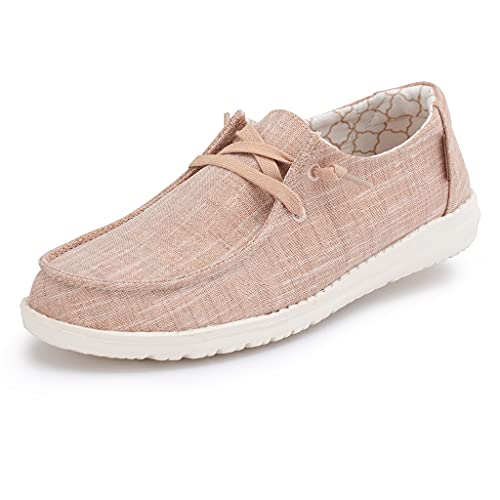 Hey Dude Women's Wendy Sparkling Rose Gold Size 9 | Women’s Shoes | Women’s Lace Up Loafers | Comfortable & Light-Weight