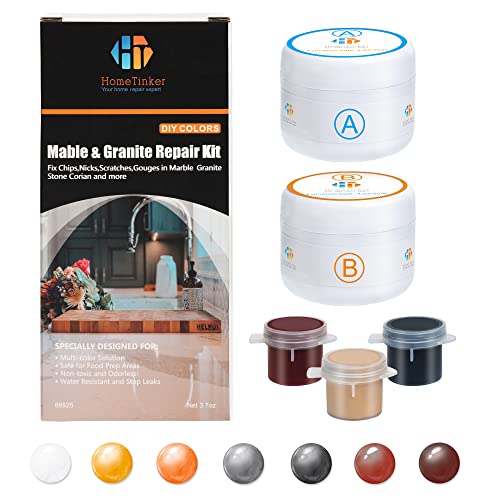 Granite Repair Kit & Marble Repair Kit (Color Match), Quartz Countertop Repair Kit, Granite Epoxy, Corian Repair Kit for Marble Granite Porcelain Quartz Tiles and Stones