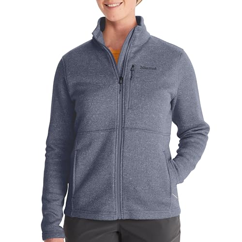 MARMOT Women's Drop Line Jacket - Casual Fleece for Camping & Backpacking, Steel Onyx, Medium