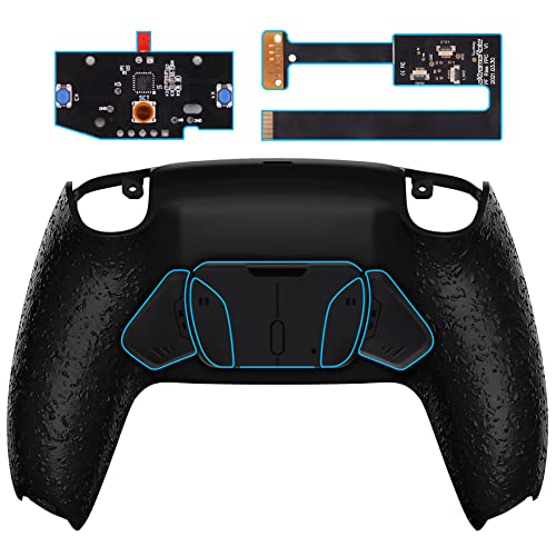 eXtremeRate Textured Black Programable RISE4 Remap Kit for PS5 Controller BDM 010 & BDM 020, Upgrade Board & Redesigned Back Shell & 4 Back Buttons for PS5 Controller - Controller NOT Included
