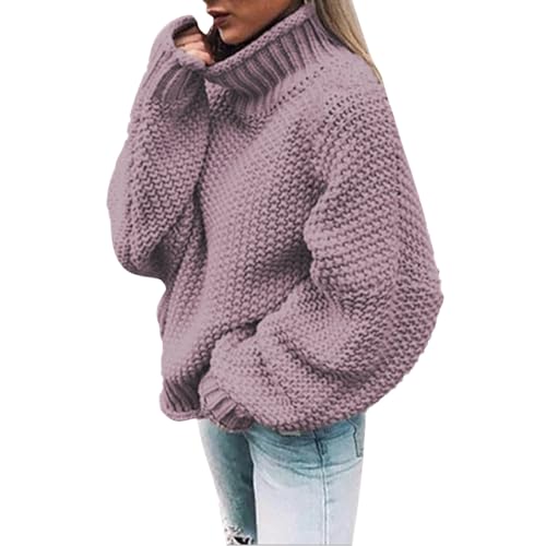 Black Gift Friday Deals 2023 Womens Sweater Thick Thread High Neck Knitted Pullover Solid Color Sweatshirt Gift for Teen Girls Winter Warm Tops Friday My The 13th Orders Lightning Clearance Deal