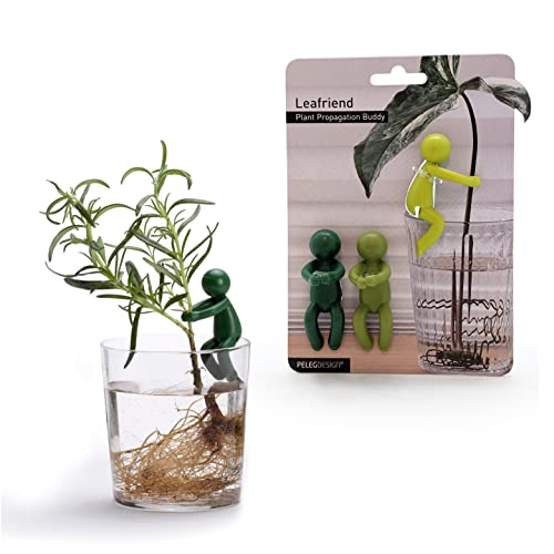 PELEG DESIGN Leafriend: Plant Propagation Buddy; Plant Support for Sprouts, Stems, Shoots, and Cuttings; 3 Cute Plant Supports for a Plant Propagation Station or an Indoor Garden; Plant Lover Gifts