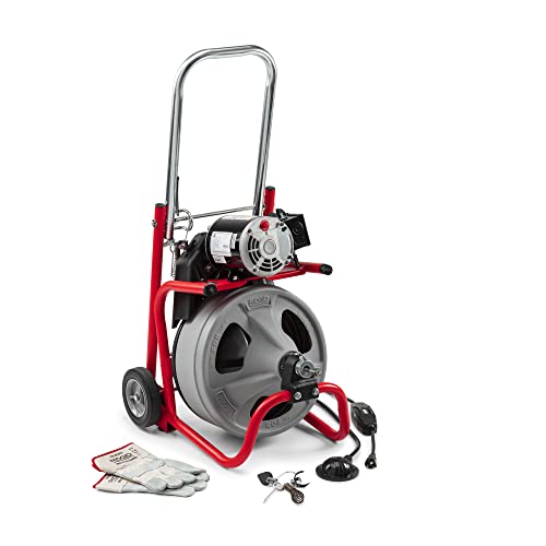 RIDGID 52363 Model K-400 Drain Cleaning 120-Volt Drum Machine Kit with C-32IW 3/8' x 75' Cable