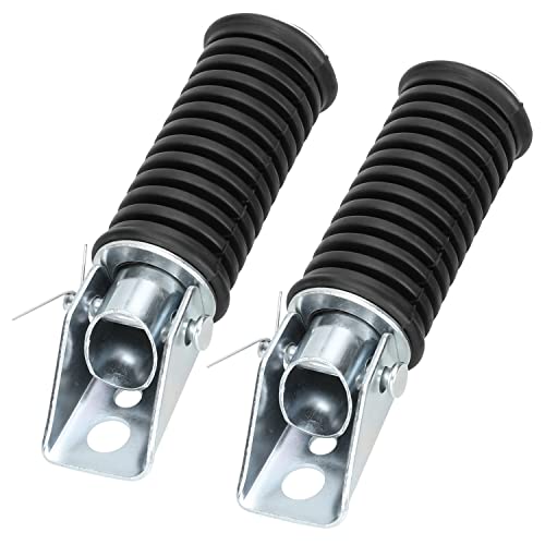 YOXUFA Mini Bike Motorcycle Foot Peg Footrest for 212cc 196cc 6.5hp Baja Warrior Massimo Trailmaster Champion CT70 Kz650 XL600R cmx250 Falcon 200 Motorsports Black 2 Pack Parts