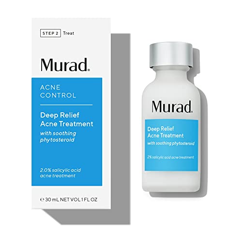 Murad Deep Relief Acne Treatment - Acne Control Max Strength 2% Salicylic Acid, Healing Treatment for Deep, Uncomfortable Cystic Acne, 1 Fl Oz