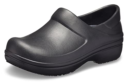 Crocs Neria Pro II Clogs, Nurse Shoes for Women, Black, 10
