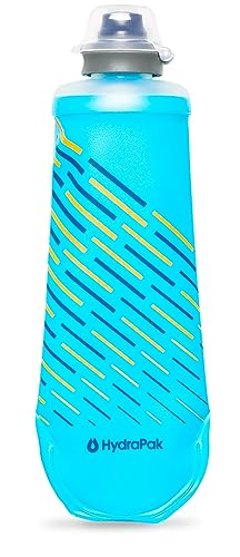 HydraPak Softflask 250ml - Collapsible Trail Running Vest Soft Nutrition Flask Bottle - (250 ml/8 oz) Blue