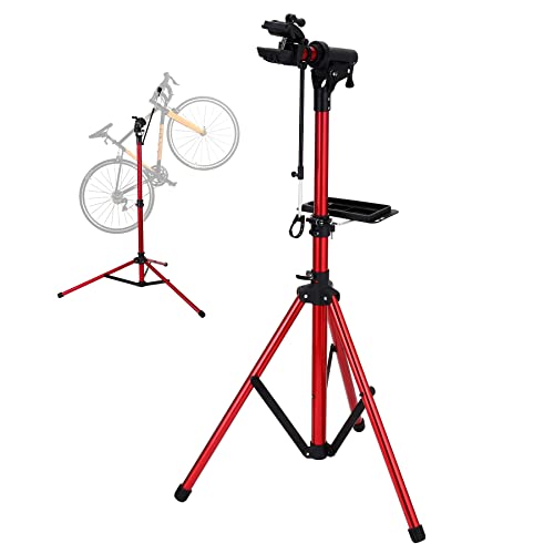 Unisky Bike Stand (Max 66lbs) Aluminum Bike Repair Stand Home Bicycle Mechanics Maintenance Workstand Foldable Rack Height Adjustable with Quick Release
