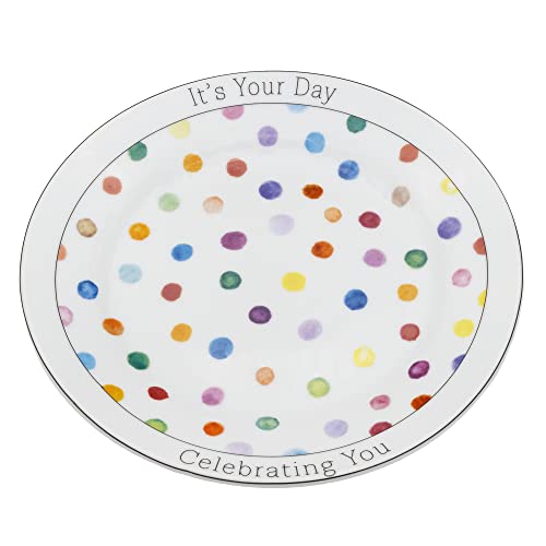 Darware Decorative Birthday Plate, Special Occasion It’s Your Day Ceramic Gift Plate for Birthdays, Anniversaries, Weddings, and More