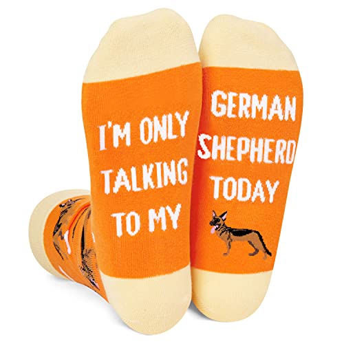 Zmart Novelty Unisex German Shepherd Socks for Women Men, Crazy German Shepherd Gifts Silly Fun Funny Socks