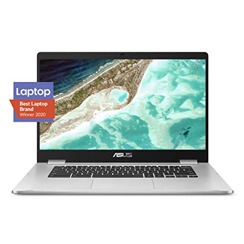 ASUS Chromebook C423 14.0' 180 Degree HD NanoEdge Display, Intel Dual Core Celeron Processor, 4GB LPDDR4 RAM, 32GB Storage, Silver Color, C423NA-DH02