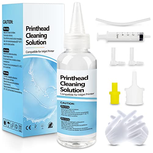 Printhead Cleaning Kit Work for Epson HP Canon Brother Inkjet Printer Head Cleaning Kit, Printhead Cleaner Kit, Printer Cleaning Solution, Printer Nozzle Liquid, Printer Cleaner for Cleaning Printer