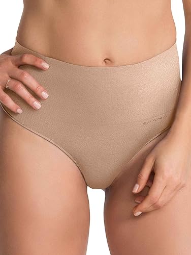 SPANX, Everyday Shaping Panties Thong, Soft Nude, L