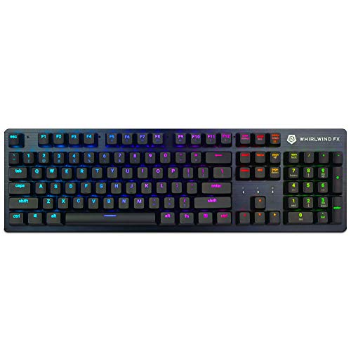 Whirlwind FX Element V2 Gaming Keyboard: Interactive and Customizable Lighting – Immersive, Reactive RGB Experience (Full Size Keyboard, Brown Tactile)