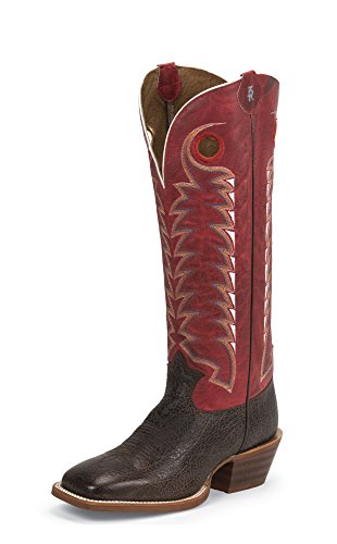 Tony Lama Mens Rosston Square Toe Casual Boots Over the Knee - Black, Red - Size 6 2E