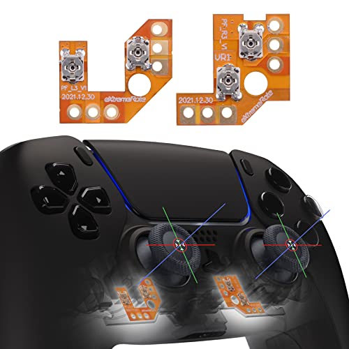eXtremeRate Drifix Thumbsticks Drift Fix Repair Kit for PS5 Controller BDM-010 BDM-020 BDM-030 BDM-040, Custom Analog Stick Joystick Regulator Circuit Board for PS5 Controller