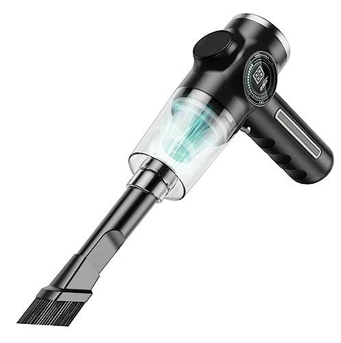 Portable Car Vacuum Cleaner,Rechargeable Handheld Vacuum High Power Cordless,120w Powerful Suction,Cordless Hand Vacuum Car,Desktop,Sofa,Keyboard Gift for Family Pet Car Home Office /203 ( Color : Bla