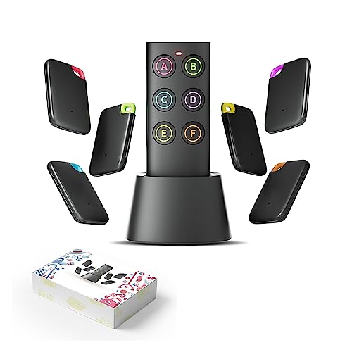 Vodeson Key Finder-Easy-to-use Anti-Loss Device with 6 Color-Coded Receivers and Rf Transmitter Remote Control Finder,Key Finder Locator with Sound - Remote Finder-Gift Design for Mom and Dad