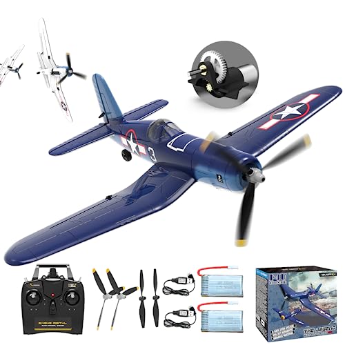 rcxsuv VOLANTEXRC Remote Control Aircraft,4-CH RC Plane,Ready to Fly F4U Corsair,Corsair Radio Controlled Plane for Adult with X-Pilot Stabilization System, One Key Aerobatic, 2.4GHZ 6-AXIS Gyro