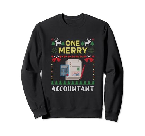 One Merry Accountant Bookkeeper Ugly Christmas Sweater Sweatshirt