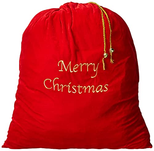 Fun World Costumes Men's Santa Sack, Red/Gold, One Size