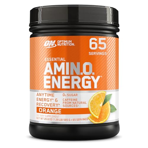 Optimum Nutrition Amino Energy - Pre Workout with Green Tea, BCAA, Amino Acids, Keto Friendly, Green Coffee Extract, Energy Powder - Orange Cooler, 65 Servings(Packaging May Vary)