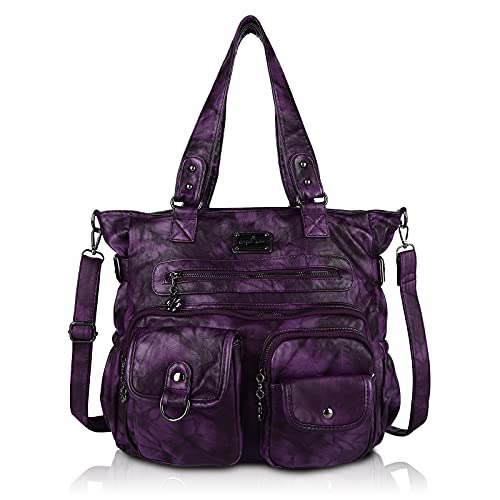 Angel Kiss Purses and Handbag for Women Soft PU Leather Shoulder Handbag Women Tote Satchel Bags Top Handle Satchel