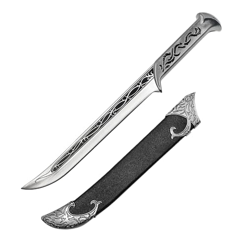 Otakumod 11' Fantasy Medieval Elvish Dagger. For Collection, Gift or Cosplay Renaissance Characters A Fair (Silver)