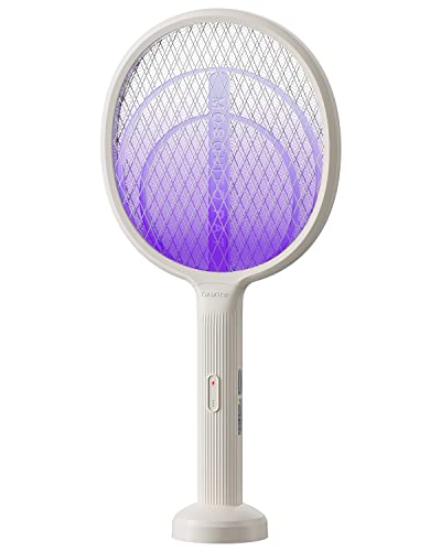 GAIATOP Electric Fly Swatter, 3200V Rechargeable 2 in 1 Fly Swatter, 1200mAh Bug Zapper Racket with UV Light Fly Zapper Dual Mode for Indoor and Outdoor Home Office Backyard Patio Camping