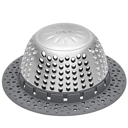 LEKEYE Drain Hair Catcher/Bathtub Drain Cover/Drain Protector for Pop-Up & Regular Drains(Patented Product)