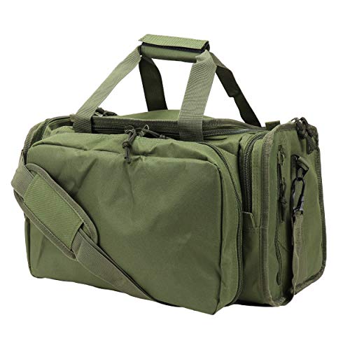 OSAGE RIVER Tactical Range Bag with 9 Compartments and 2 Removable Pistol Pouches, Duffle Bag for Shooting, Hunting, or Traveling