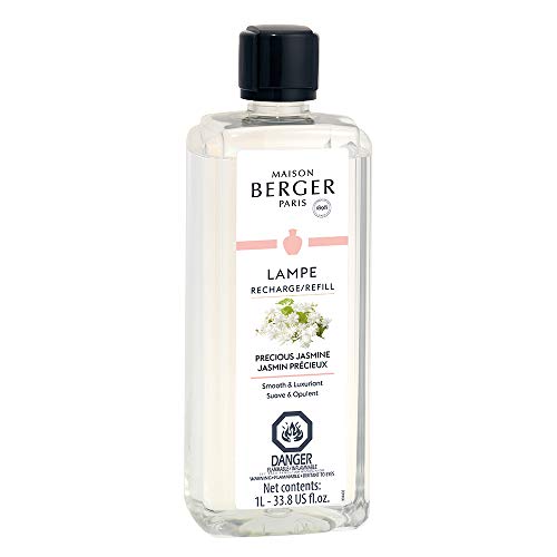 Precious Jasmine - Lampe Berger Fragrance Refill for Home Fragrance Oil Diffuser - 33.8 Fluid Ounces - 1 Liter