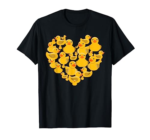 Rubber Duck Heart Valentine Day as family, kids, boy girl T-Shirt