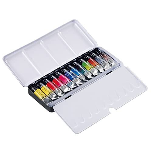 Sennelier French Artists' Watercolor Metal Tin Set, 0.33 Fl Oz (Pack of 12), Multicolor