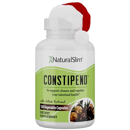 NaturalSlim Constipend - Laxative for Constipation Relief, and Colon Cleanse Supplement - Stool Softener for Women and Men with Olive Extract - 120 Capsules