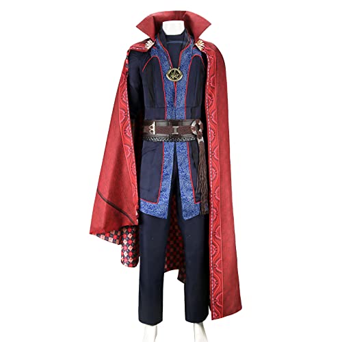 HLENOK Strange Stephen Cosplay Men's Costumes Cloak Robe Medieval Master Dress Up Suits Halloween Masquerade Outfits (Large)